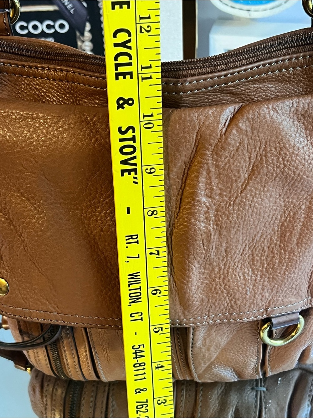 Fossil vintage Brown pebble Leather multiple components Crossbody Bag - Picture 8 of 14